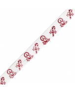 Fancy Finishes Christmas Ribbon, Candy Cane (White)